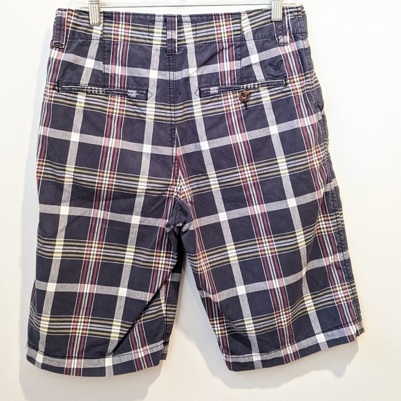 AMERICAN Eagle men’s longboard plaid shorts sz 28 - Picture 3 of 7